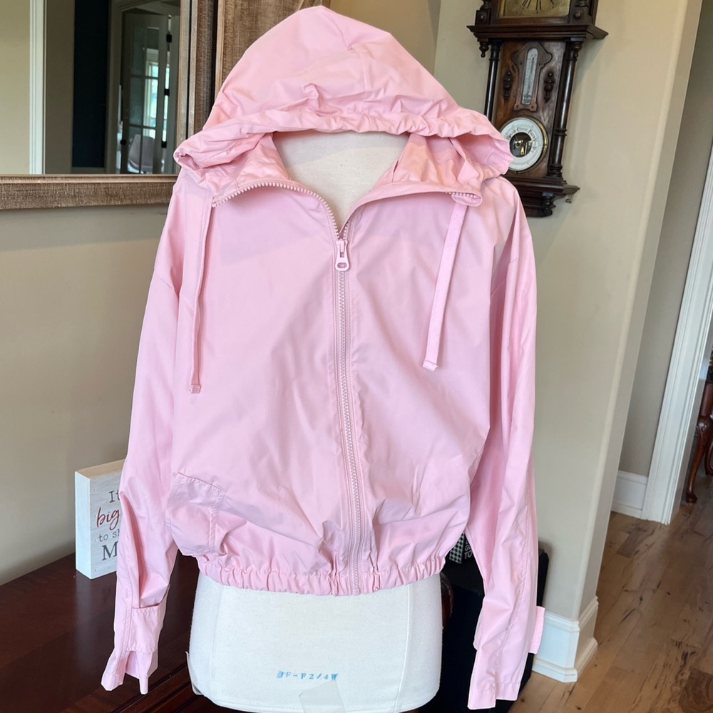Body & Sol Windbreaker Pastel BomberJacket Pink Lightweight Womens Hoodie